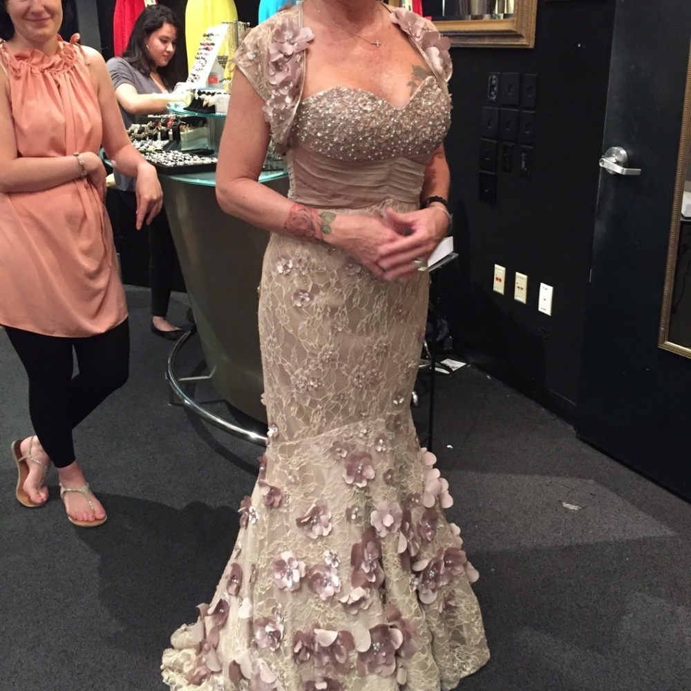 Size 4 Mauve/Taupe Prom Dress NWT